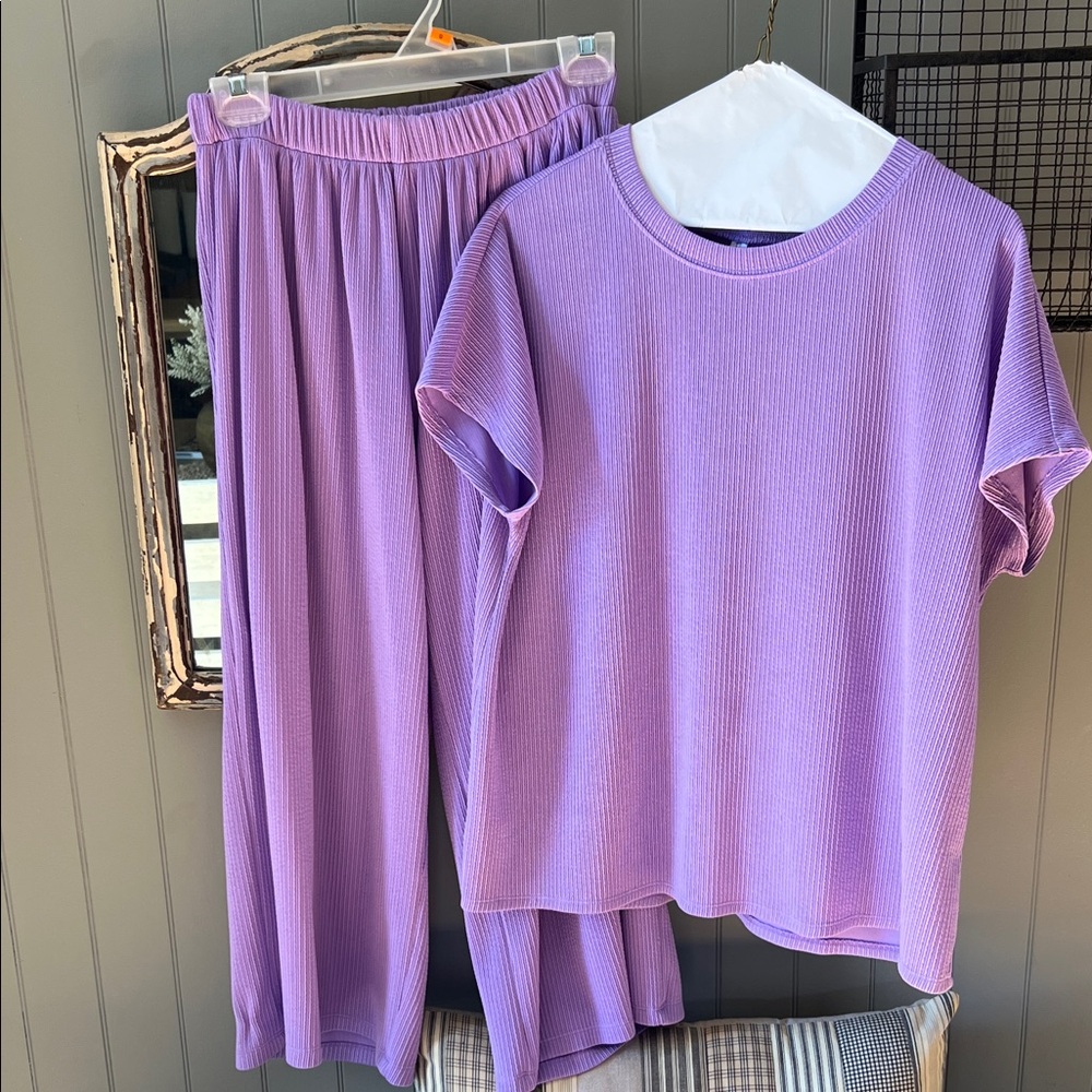 Scarlett Lavender Ribbed Top